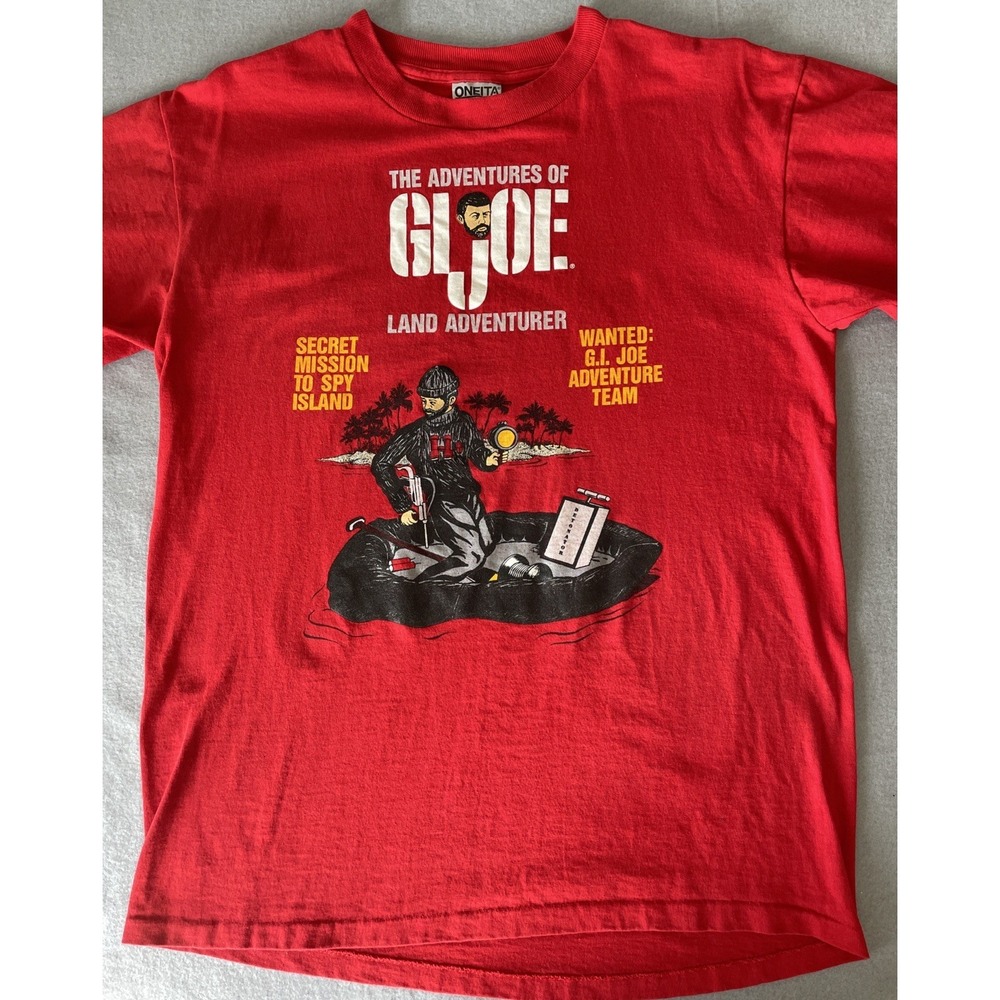 Vintage‎ The Adventures Of G.I. joe Land adventurer Tshirt - Oneita - Medium